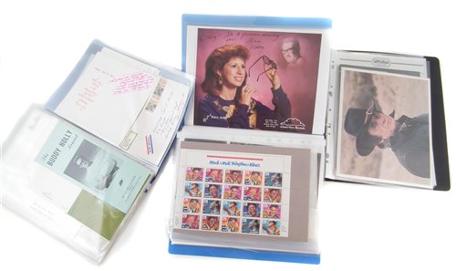 Lot 88 - Buddy Holly Crickets and Rock N' Roll interest including Johnny Cash signed photograph.