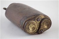 Lot 118 - Powder flask with bullet and wad base