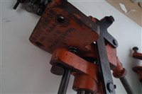 Lot 133 - Two Lyman presses with 45ACP and 44-40 dies, also a hand loading tool