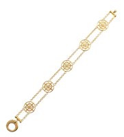 Lot 30 - 18ct gold 5-link bracelet