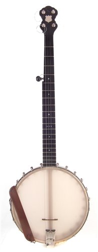 141 - Weaver five string banjo with case