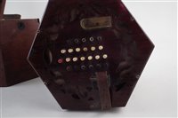 Lot 64 - Lachenal English 48 key concertina with case