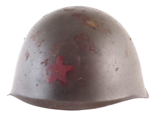 Lot 232 - Soviet Russian steel helmet.