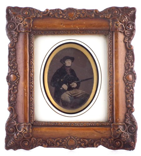 Lot 337 - 19th century framed photograph on glass