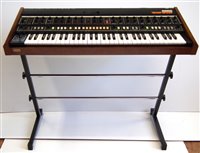 Lot 68 - Korg Trident keyboard and stand, with accessories, together with a Peavey KB-300 Keyboard amplifier