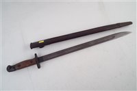Lot 203 - Lee Enfield SMLE Bayonet and scabbard