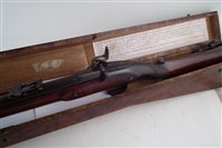 Lot 18 - Westley Richards .451 Monkey Tail rifle with accessories in later case.