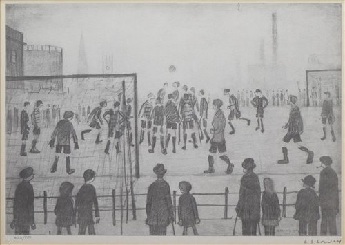 Lot 183 - After L. S. Lowry, "The Football Match", signed print.