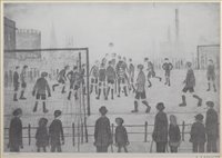 Lot 183 - After L. S. Lowry, "The Football Match", signed print.