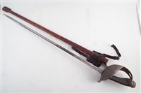 Lot 158 - Pattern 1912 cavalry officer's sword and leather covered scabbard