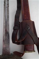 Lot 158 - Pattern 1912 cavalry officer's sword and leather covered scabbard