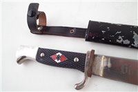 Lot 153 - Hitler Youth knife style knife and scabbard
