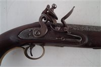 Lot 6 - Flintlock .650 bore holster pistol by Jover