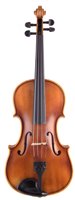 Lot 16 - Hungarian Viola , with two piece back,  with bow and case.