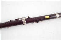Lot 39 - Rosewood flute by J. Wallis London, with mahogany fitted case