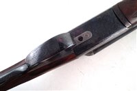 Lot 63 - Westley Richards drop lock side by side shotgun with single trigger serial number 16812