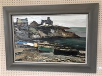 Lot 241 - Donald McIntyre, "Moelfre, Anglesey", oil.