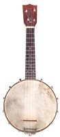 Lot 148 - Ukulele banjo, bearing Oscar Schmidt label to head