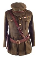 Lot 247 - British Army tunic, cap and Sam Browne for Captain Douglas Foxley Foxwell