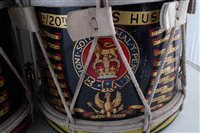Lot 344 - Duke of Lancaster's own Yeomanry and 14/20 King Hussars drums.