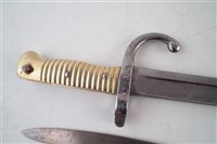 Lot 145 - Two Chassepot M1866 pattern sword bayonets