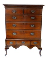 Lot 357 - George III mahogany chest on stand.