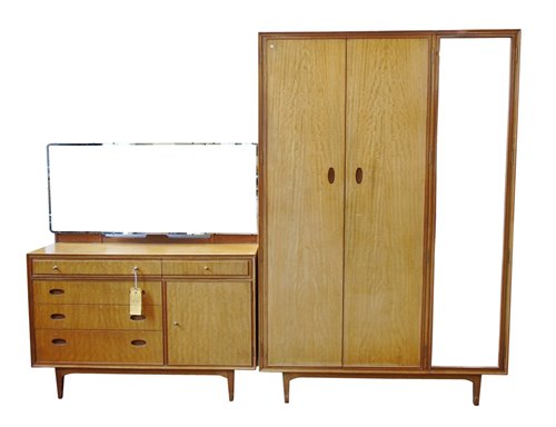 Lot 322 - Heals triple wardrobe and dressing table.
