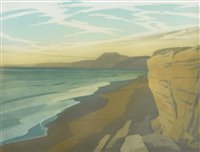 Lot 177 - Michael Fairclough, "Lyme Bay, Dorset" and three others, signed prints (4).
