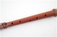 Lot 36 - Tenor recorder in C, (A:440) probably by Schott or similar