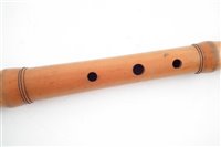 Lot 42 - Single key boxwood flute