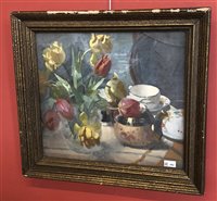 Lot 202 - Dorothy Adamson, "Spring Flowers", oil on canvas.