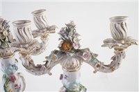 Lot 52 - Pair of Dresden candleabras