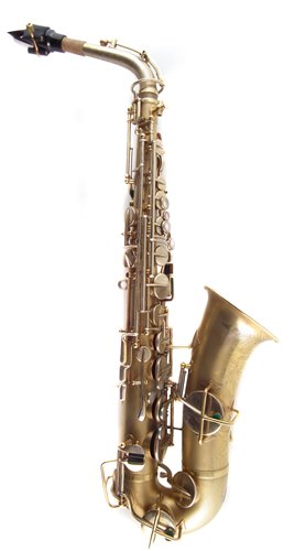 Lot 48 - Elkhart Buescher True Tone Low Pitch saxophone serial number 193789, with original case, recently re-padded