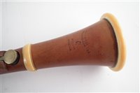Lot 27 - Boxwood and ivory clarinet by Bilton 93 Westminster Bridge Road