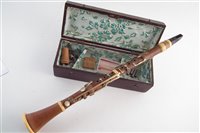 Lot 27 - Boxwood and ivory clarinet by Bilton 93 Westminster Bridge Road