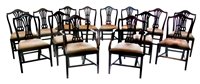 Lot 333 - Set of fourteen late George III Hepplewhite style dining chairs.