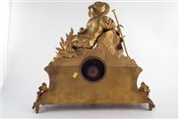 Lot 314 - Late 19th century French mantle clock, 8-day movement by Japy Freres.