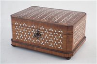 Lot 8 - 19th century French walnut and bone inlaid box.