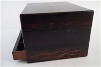 Lot 4 - Mid 19th century coromandel veneered vanity box.