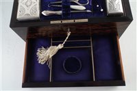 Lot 4 - Mid 19th century coromandel veneered vanity box.