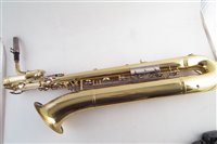 Lot 45 - Sonara baritone saxophone with case