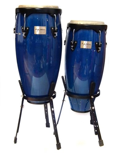 Lot 77 - Pair of Tycoon Percussion Congas with stands