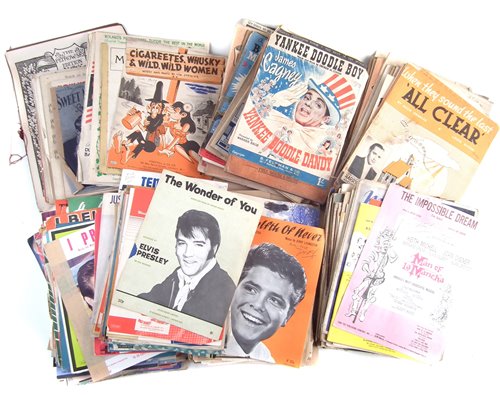 Lot 89 - Large collection of popular sheet music from 1920's to 1980's