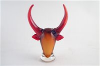 Lot 202 - Murano glass bull head