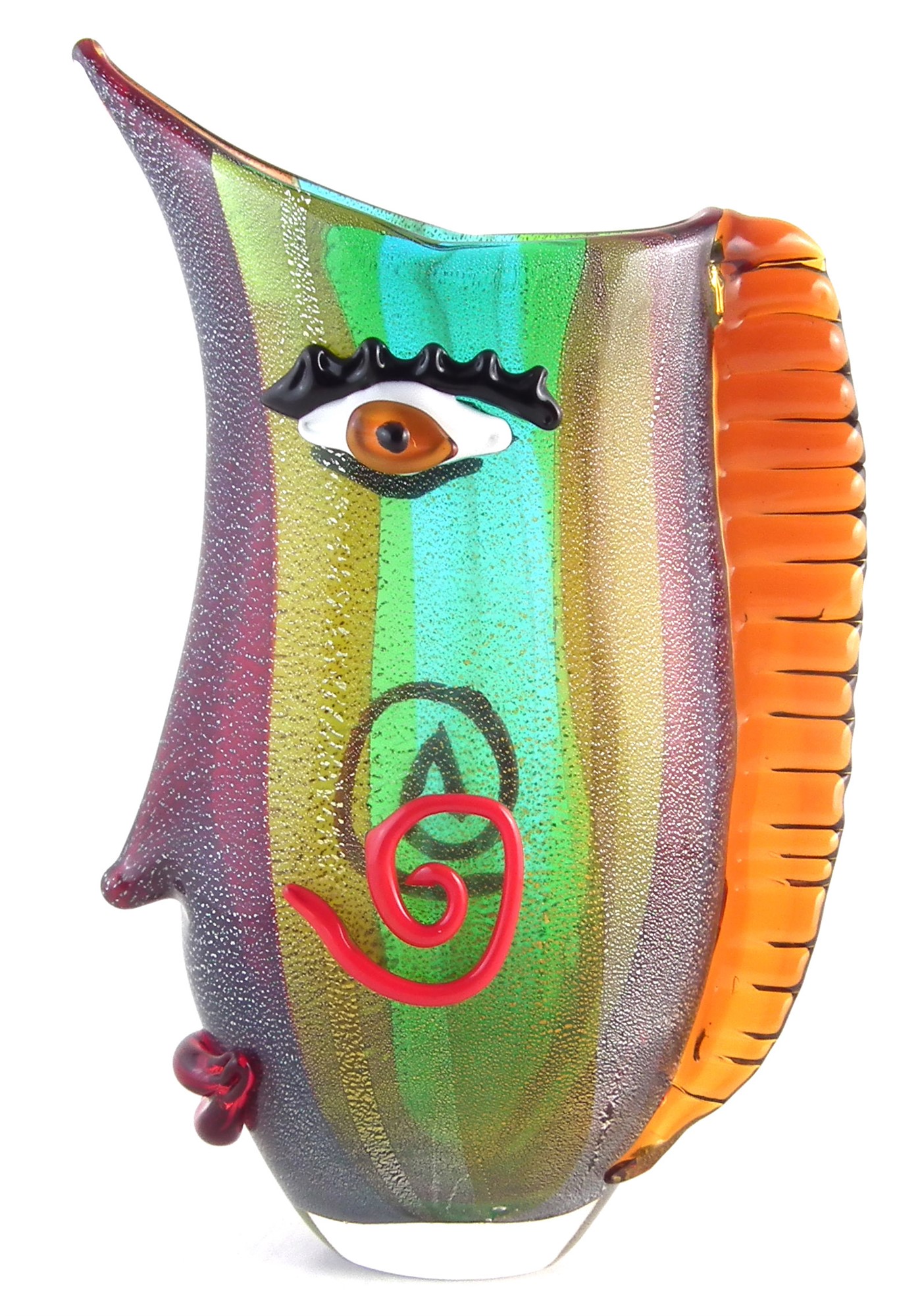 Lot 201 Murano glass face vase