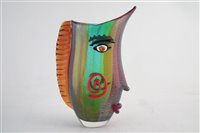 Lot 201 - Murano glass face vase
