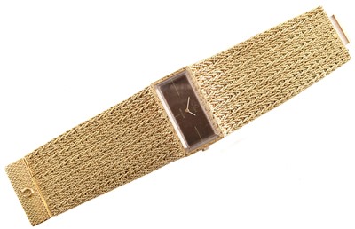 Lot 88 - A 1970s 18ct gold Omega De Ville manual wind bracelet watch