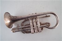 Lot 53 - Manhattan trumpet, Danor Euphonium and a Besson Cornet all with cases