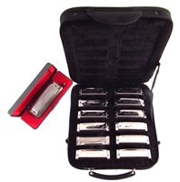 Lot 81 - Cased set of twelve Aria harmonicas together with a Honer Chromonica 260