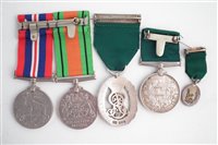 Lot 307 - Uniform and medals for Major J.R. Thomas and a WW2 uniform and medals for his son J.R. Thomas Jnr.
